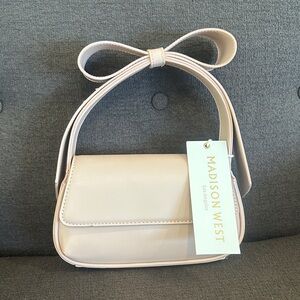 NWT Madison West Bow-Top Shoulder Bag in Pale Blush